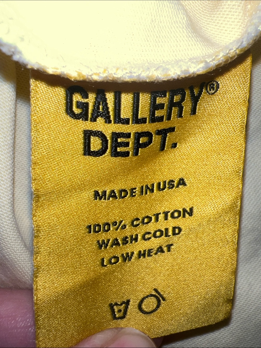 Gallery Dept White T-Shirt with Black Chest Logo - Picture 4 of 4